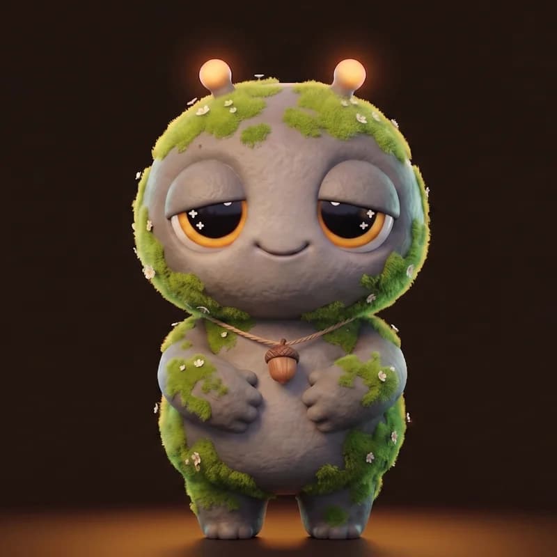 Mossy Stone - Born on a forest riverbank where moss covers everything